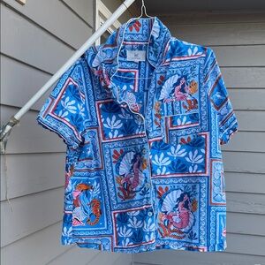 Printfresh Blue and Pink Mermaid Pattern pj set